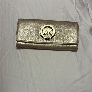 Michael Kors Gold Continental Wallet